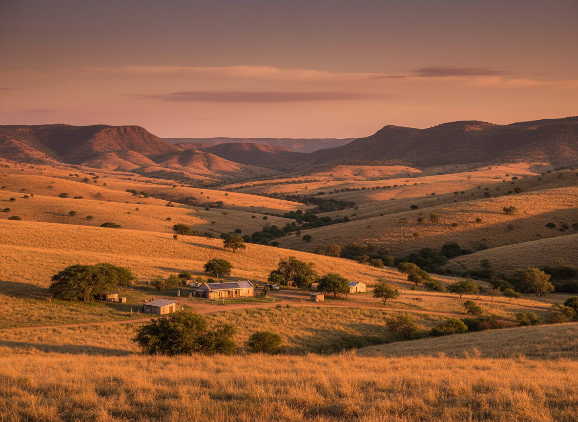 Rural Riebeek East landscape in the Eastern Cape of South Africa